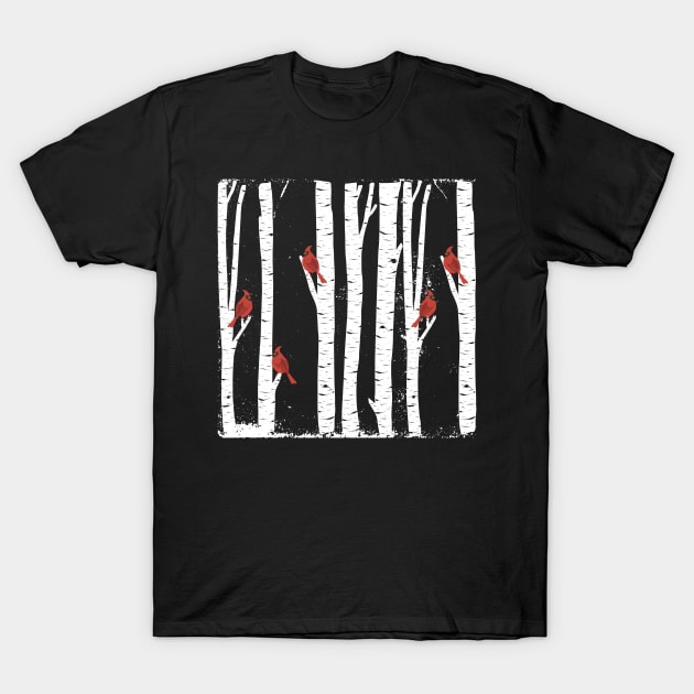 Northern Cardinal Birds T-Shirt by famenxt